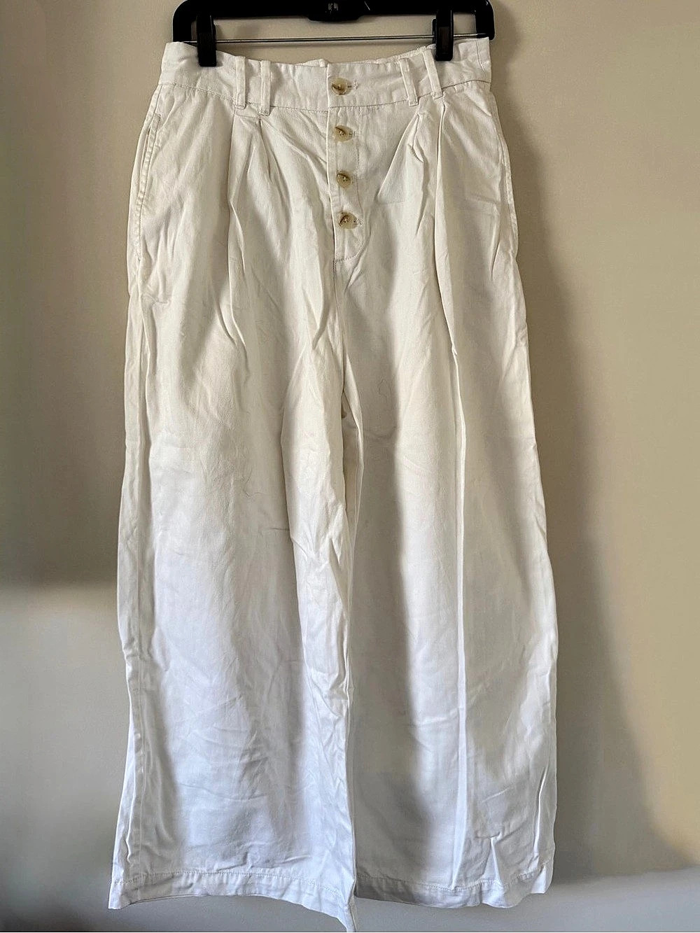 Gap x DOEN Wide Leg Pants in White Size 6 Like New